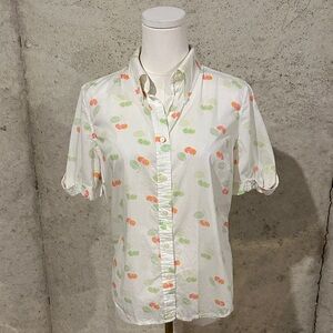 Vintage Y2K Tommy Hilfiger Coastal Grandma Top | Cottagecore Shirt | Size M